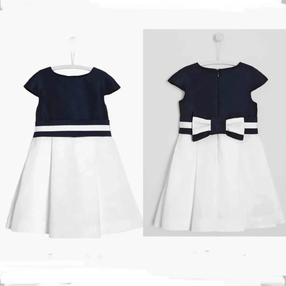 Jacadi Navy and White Formal Kids Dress